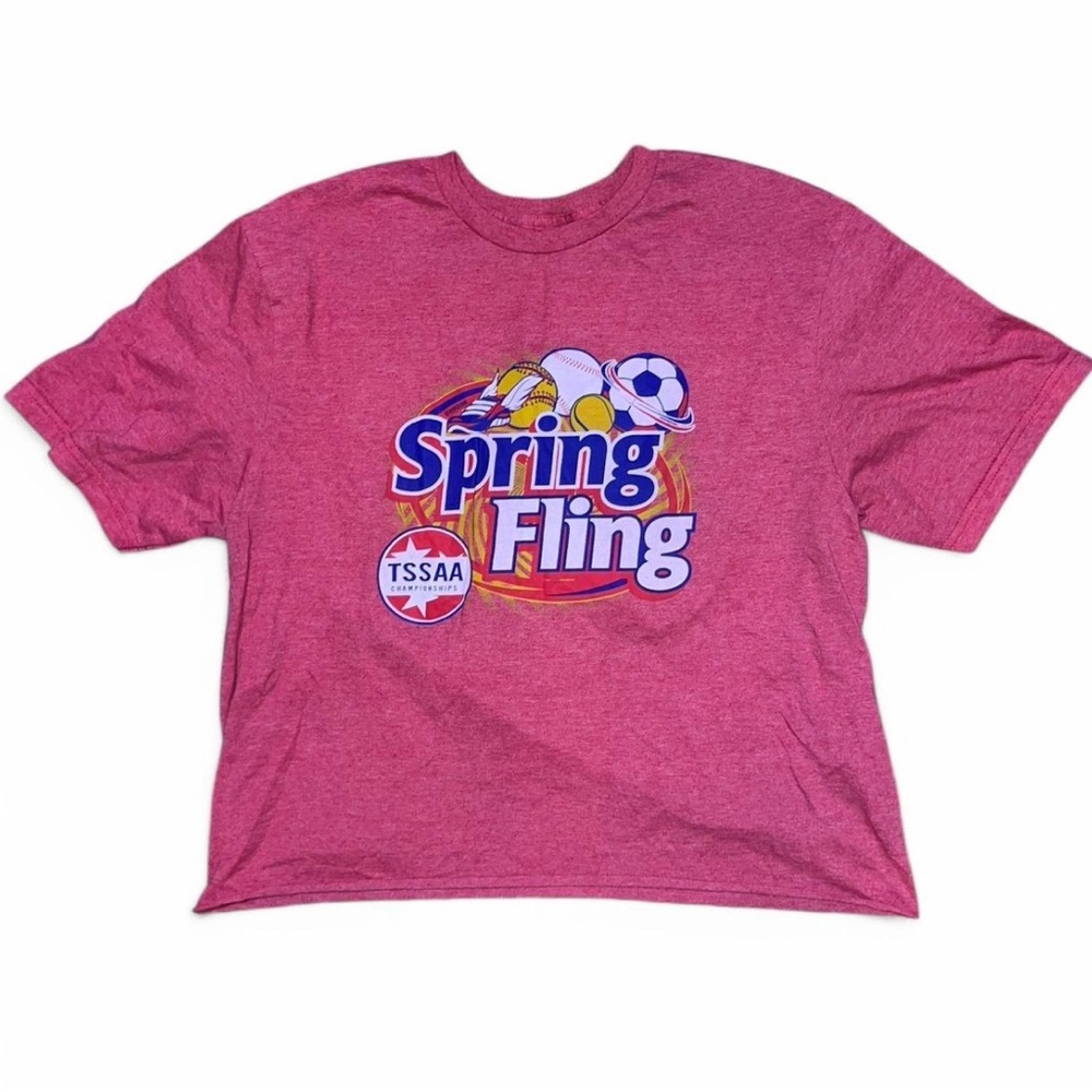 Spring Fling TSSAA Cropped red T-shirt
